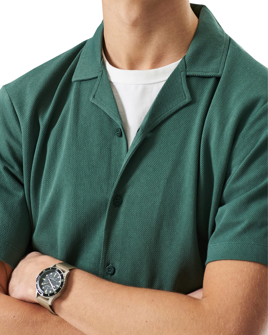 Herren | Poloshirts | Sunspel | Riviera Resort Shirt Deep Green