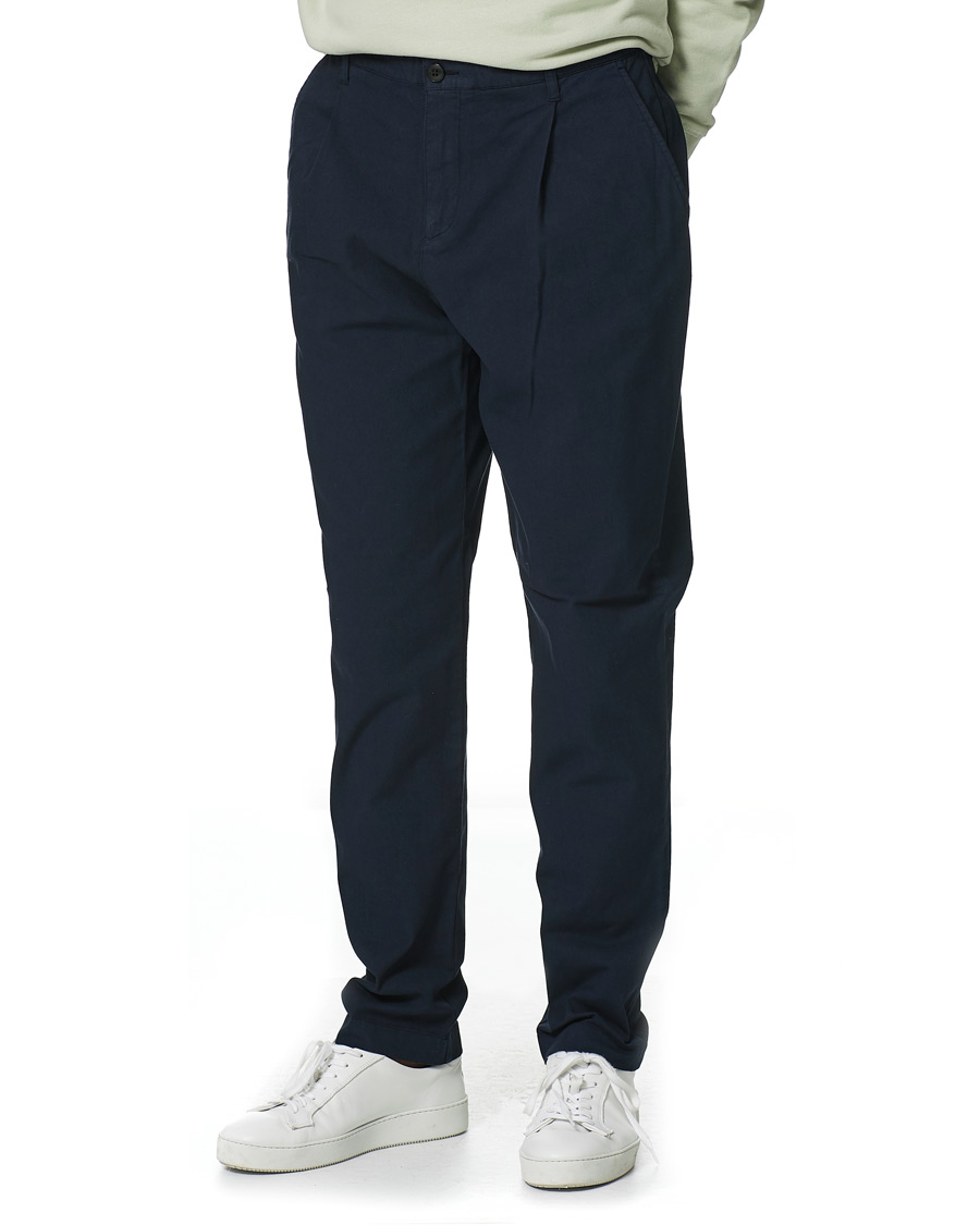 Herren | Hosen | Sunspel | Cotton Relaxed Fit Trousers Navy