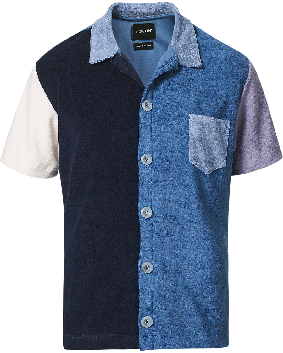 Herren | Hemden | Howlin' | Short Sleeve Color Block Terry Shirt Blueprint
