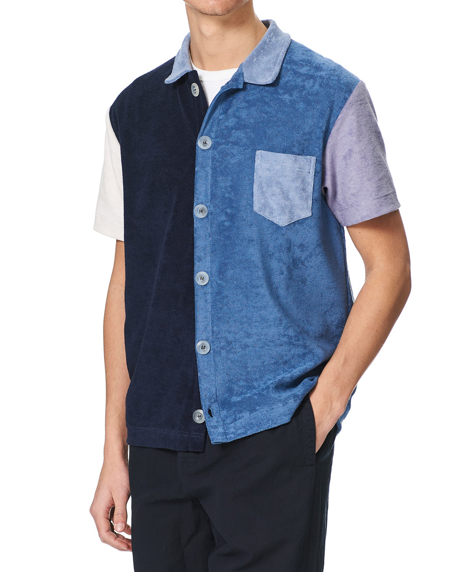Herren | Hemden | Howlin' | Short Sleeve Color Block Terry Shirt Blueprint