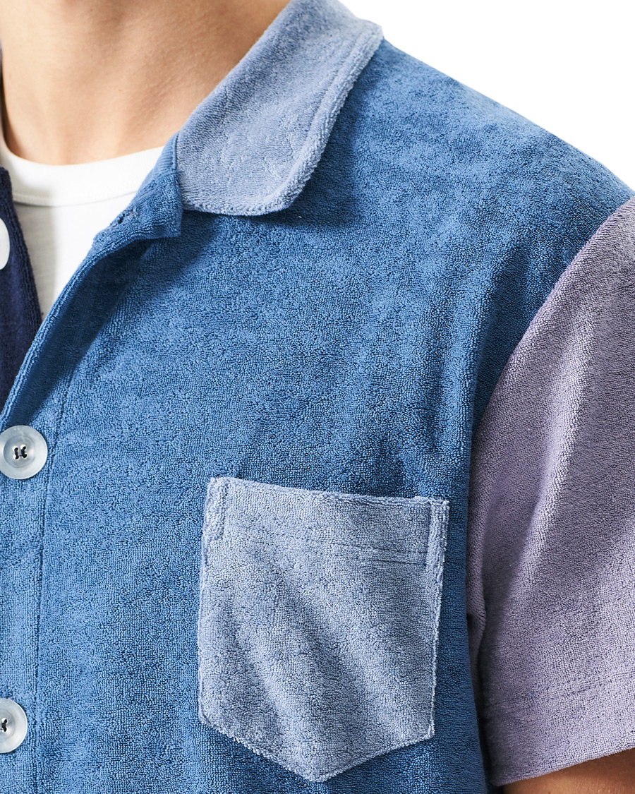 Herren | Hemden | Howlin' | Short Sleeve Color Block Terry Shirt Blueprint