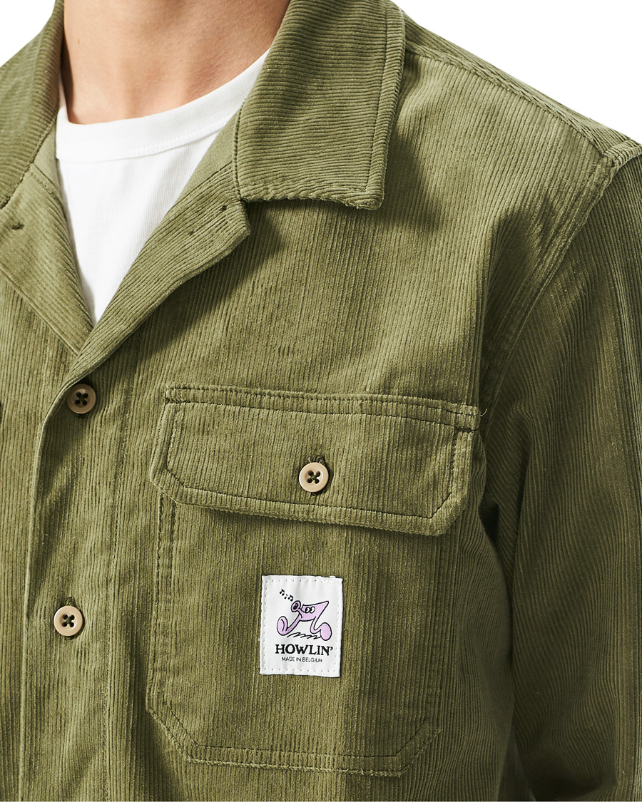 Herren | Hemden | Howlin' | Summer Cord Pocket Overshirt Green
