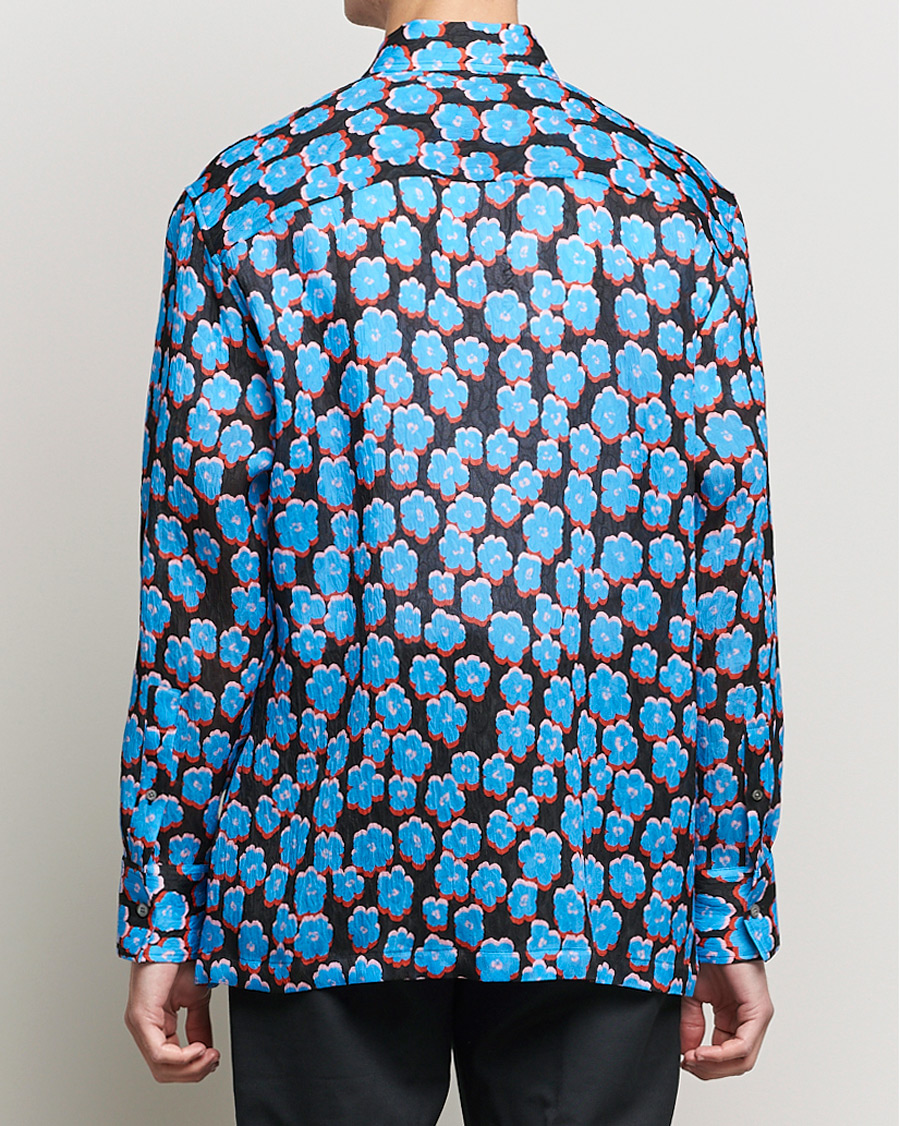 Herren | Hemden | Lanvin | Printed Flower Shirt Black/Blue