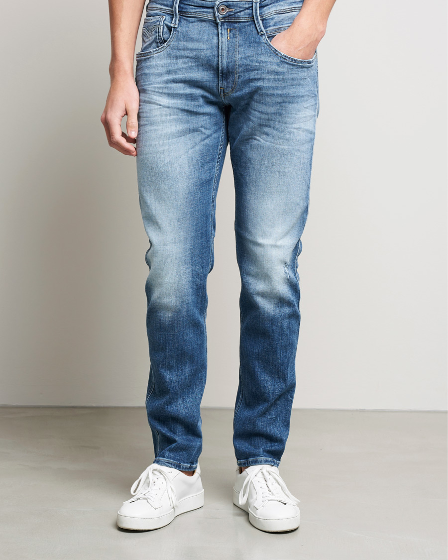 Herren | Jeans | Replay | Anbass Power Stretch Five Year Eco Wash Jeans Deep Blue