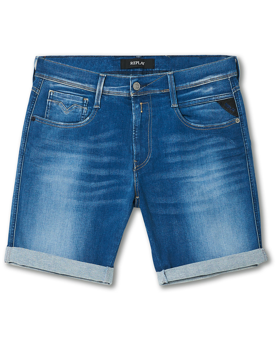 Herren | Shorts | Replay | Anbass Hyperflex Denim Shorts Medium Blue
