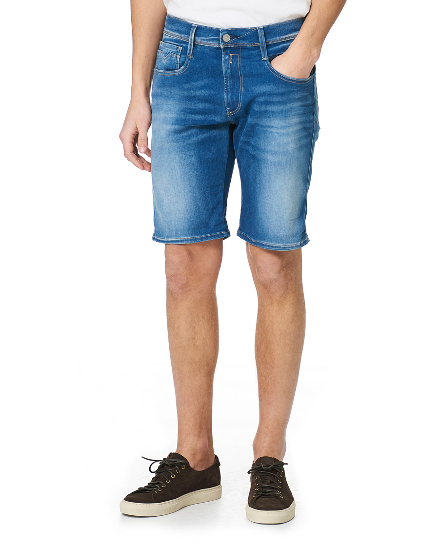 Herren | Shorts | Replay | Anbass Hyperflex Denim Shorts Medium Blue
