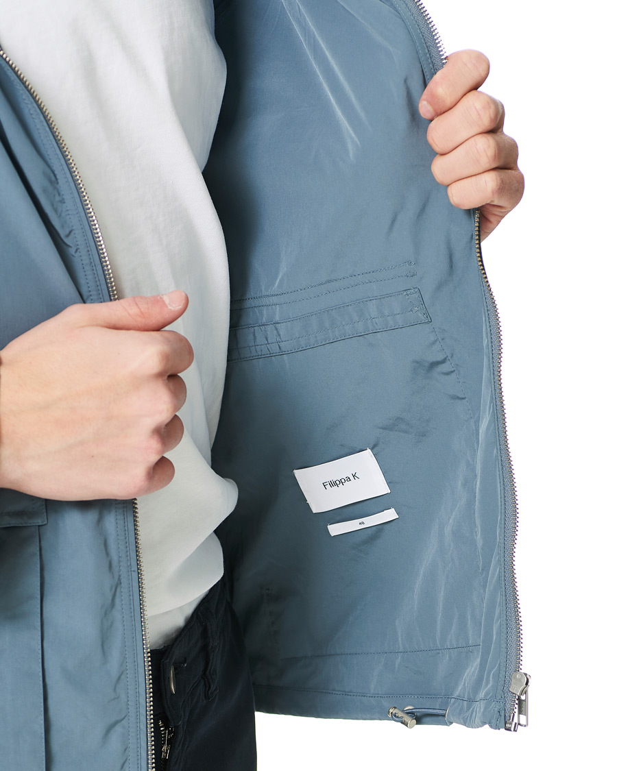 Herren | Jacken | Filippa K | Malmo Windbreaker Jacket Dusty Blue