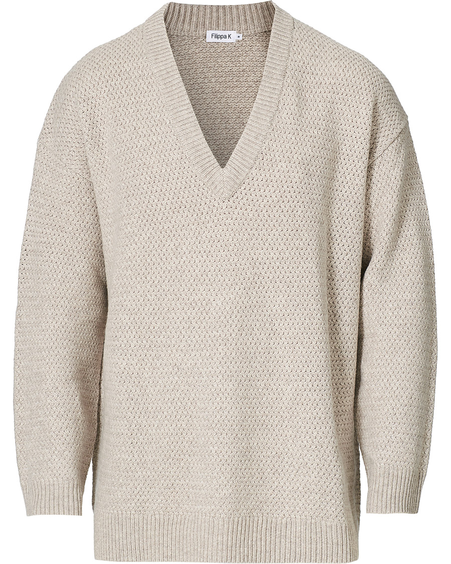 Herren | Pullover | Filippa K | Ash Sweater Beige Melange