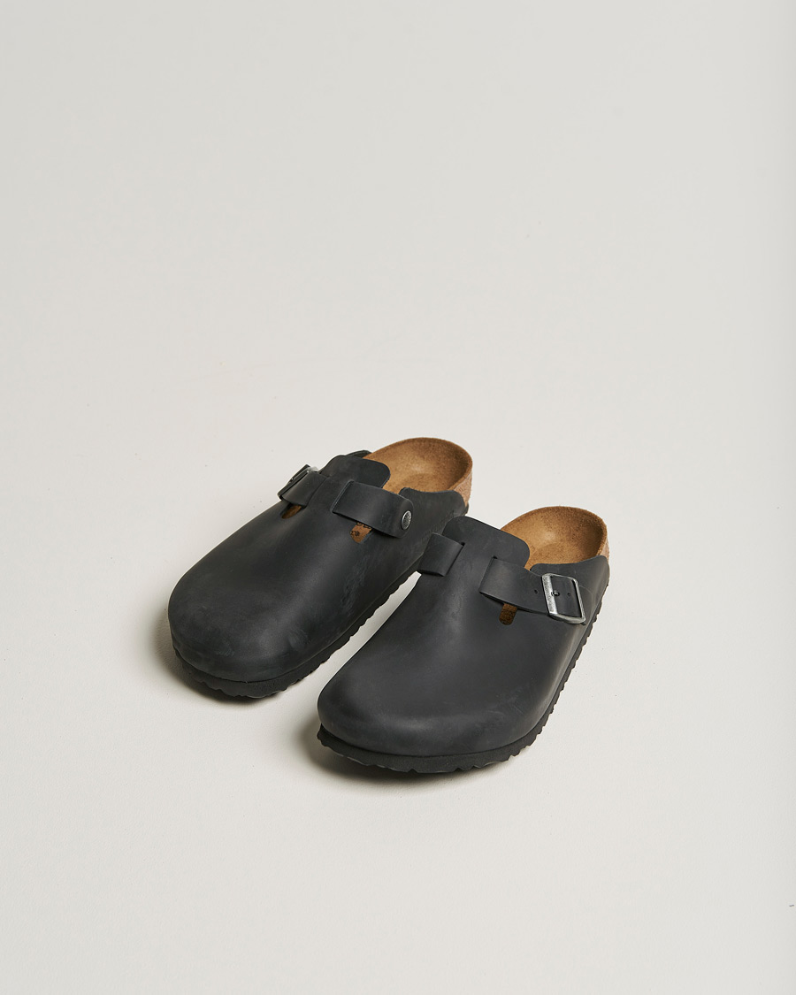 Herren | BIRKENSTOCK | BIRKENSTOCK | Boston Classic Footbed Black Waxy Leather