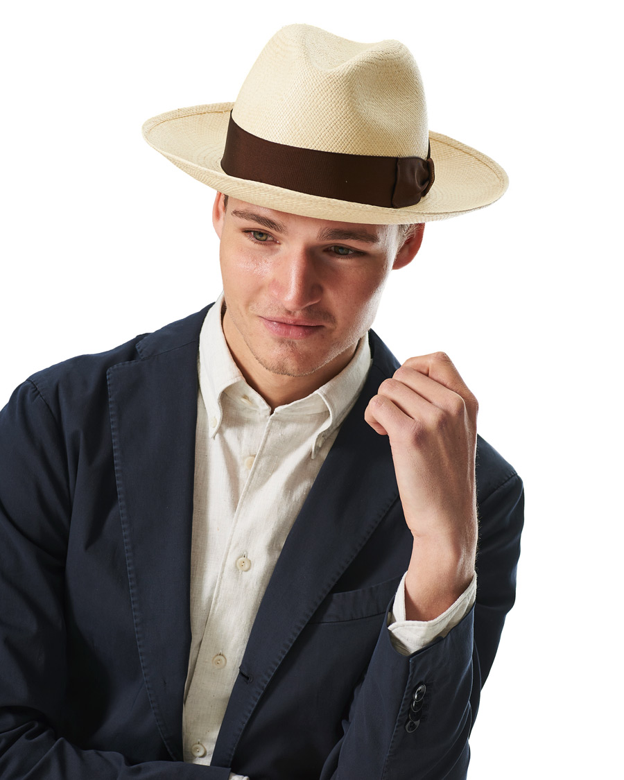 Herren | Borsalino Panama Quito With Large Brim Brown | Borsalino | Panama Quito With Large Brim Brown