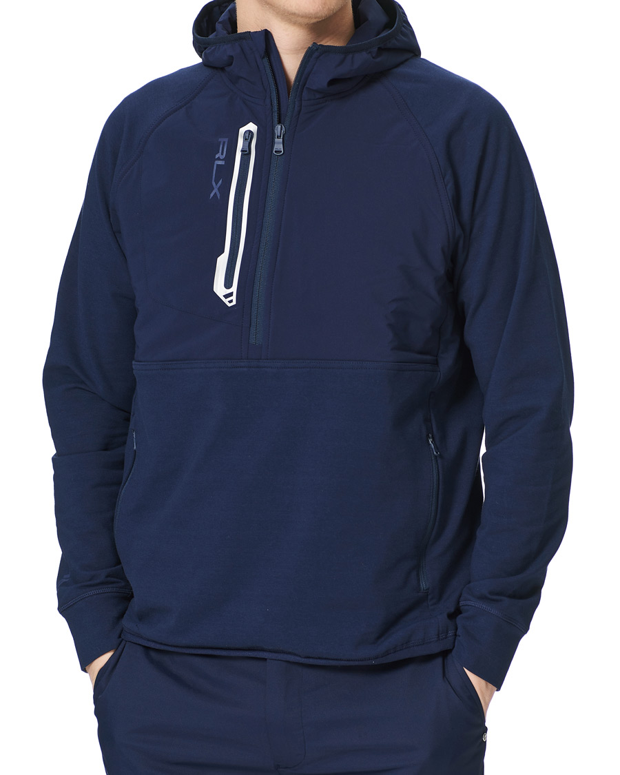 Herren | Pullover | RLX Ralph Lauren | Tech Jersey Half Zip Hoodie French Navy