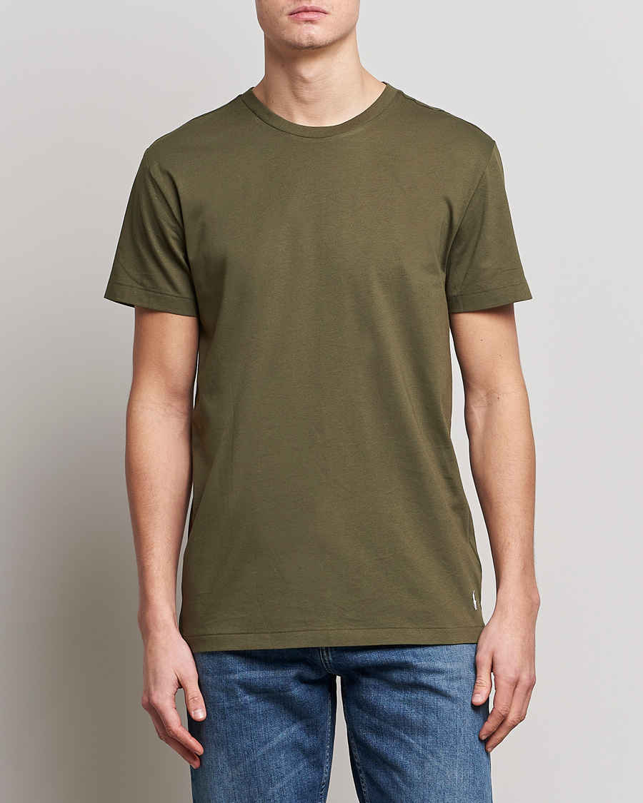 Herren | World of Ralph Lauren | Polo Ralph Lauren | 3-Pack Crew Neck T-Shirt Olive/Green/Dark Green