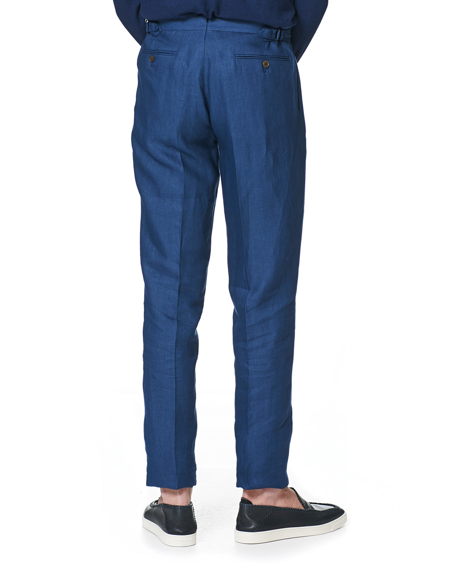 Herren | Hosen | Ralph Lauren Purple Label | Linen Trousers Medium Blue