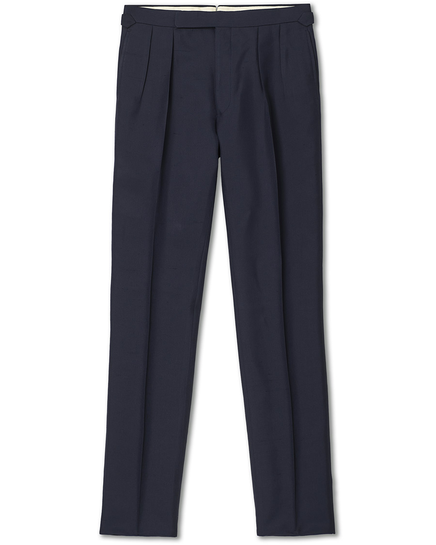 Herren | Anzughosen | Ralph Lauren Purple Label | Shantung Silk Trousers Navy