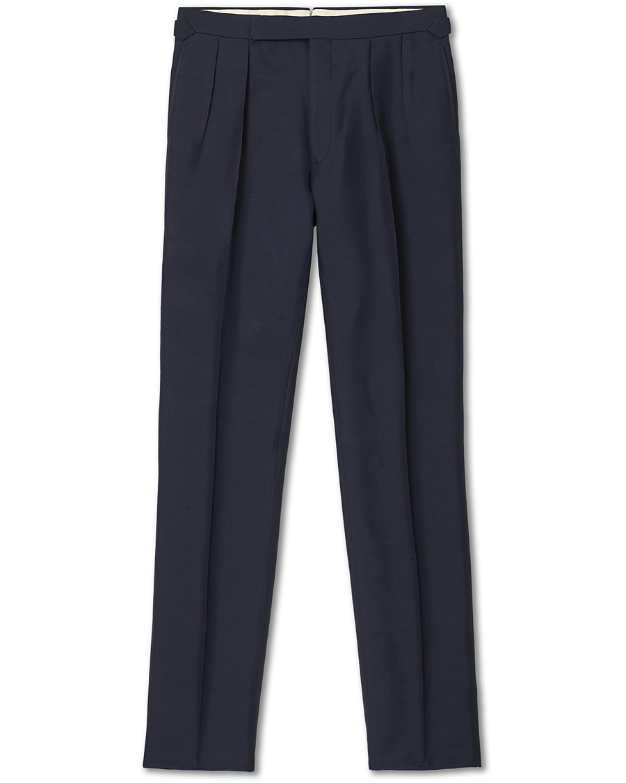 Herren | Hosen | Ralph Lauren Purple Label | Shantung Silk Trousers Navy