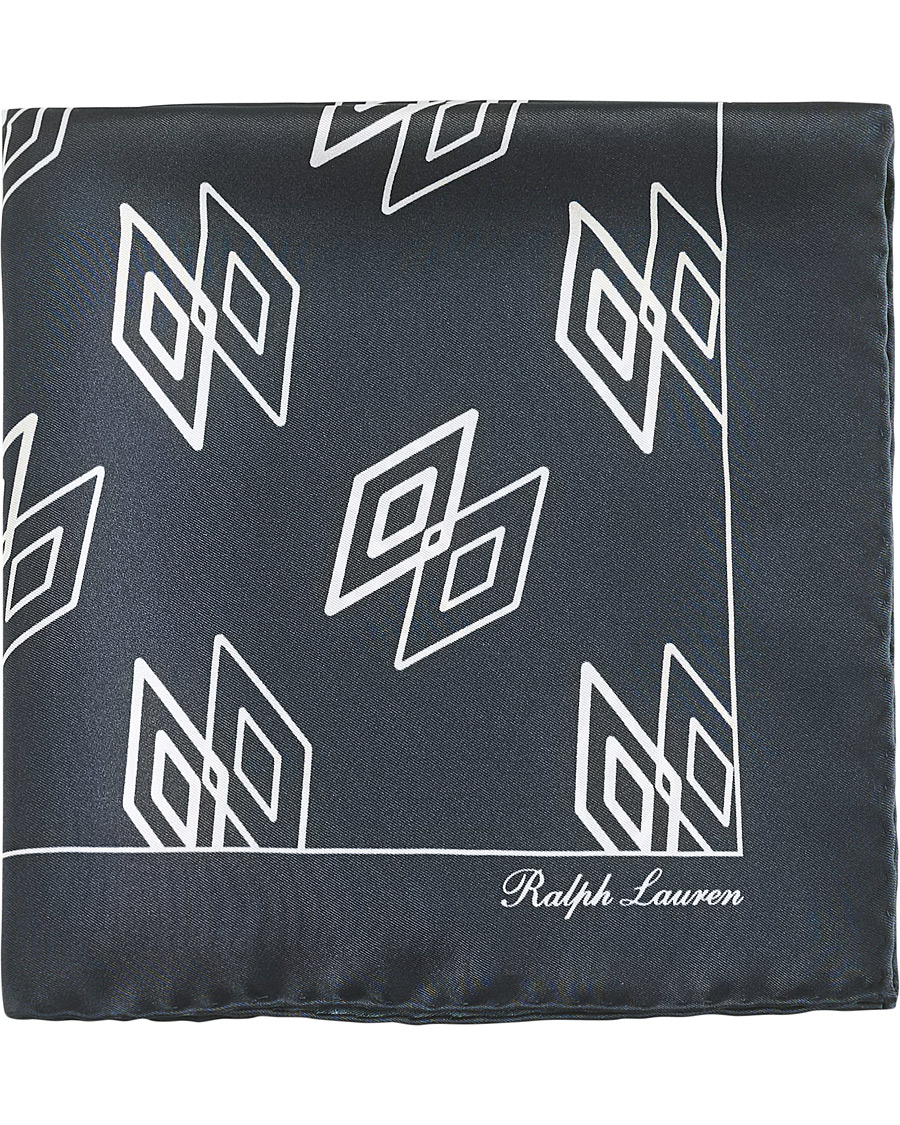 Herren | Ralph Lauren Purple Label Linked Diamonds Pocket Square Navy | Ralph Lauren Purple Label | Linked Diamonds Pocket Square Navy
