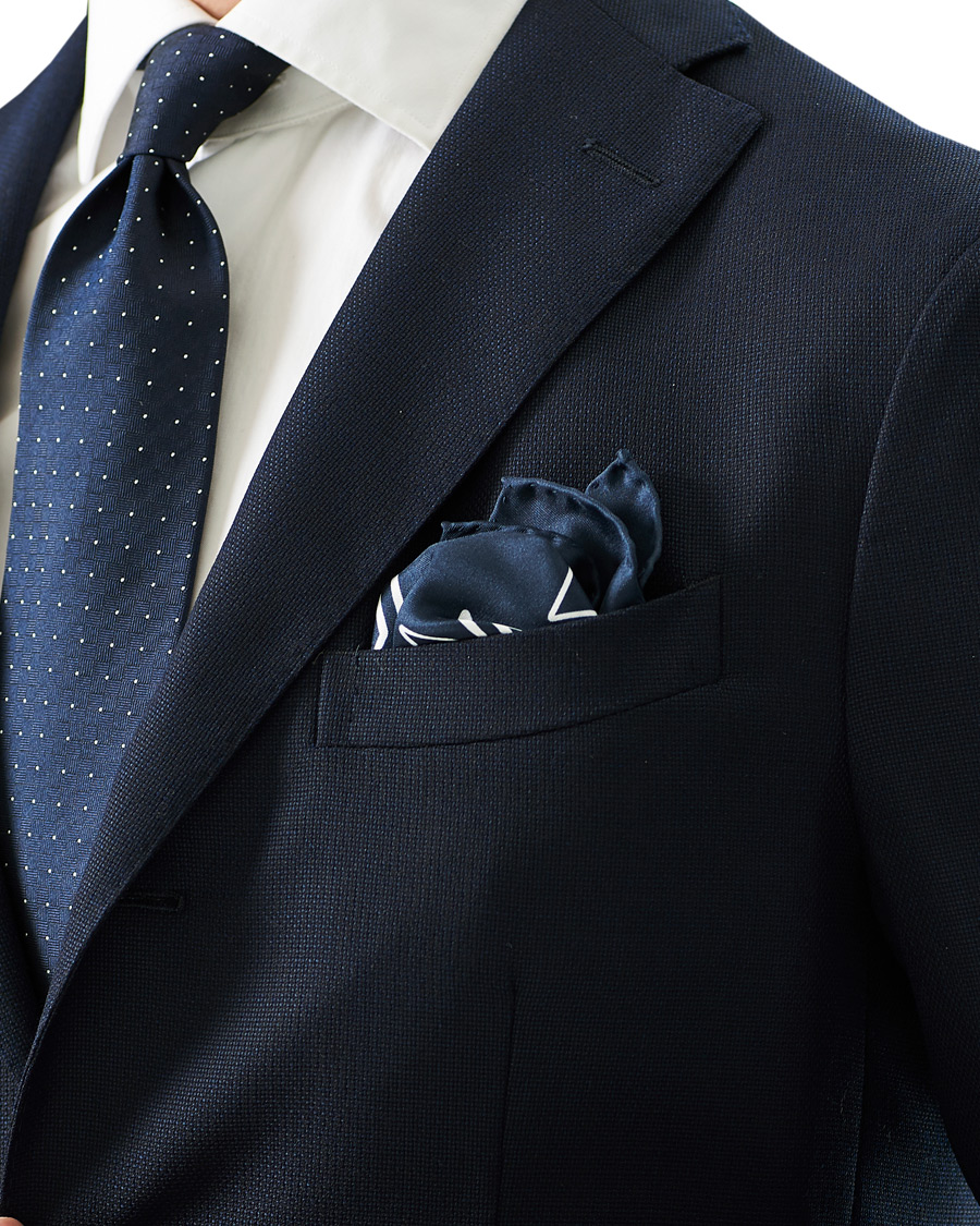 Herren | Ralph Lauren Purple Label Linked Diamonds Pocket Square Navy | Ralph Lauren Purple Label | Linked Diamonds Pocket Square Navy