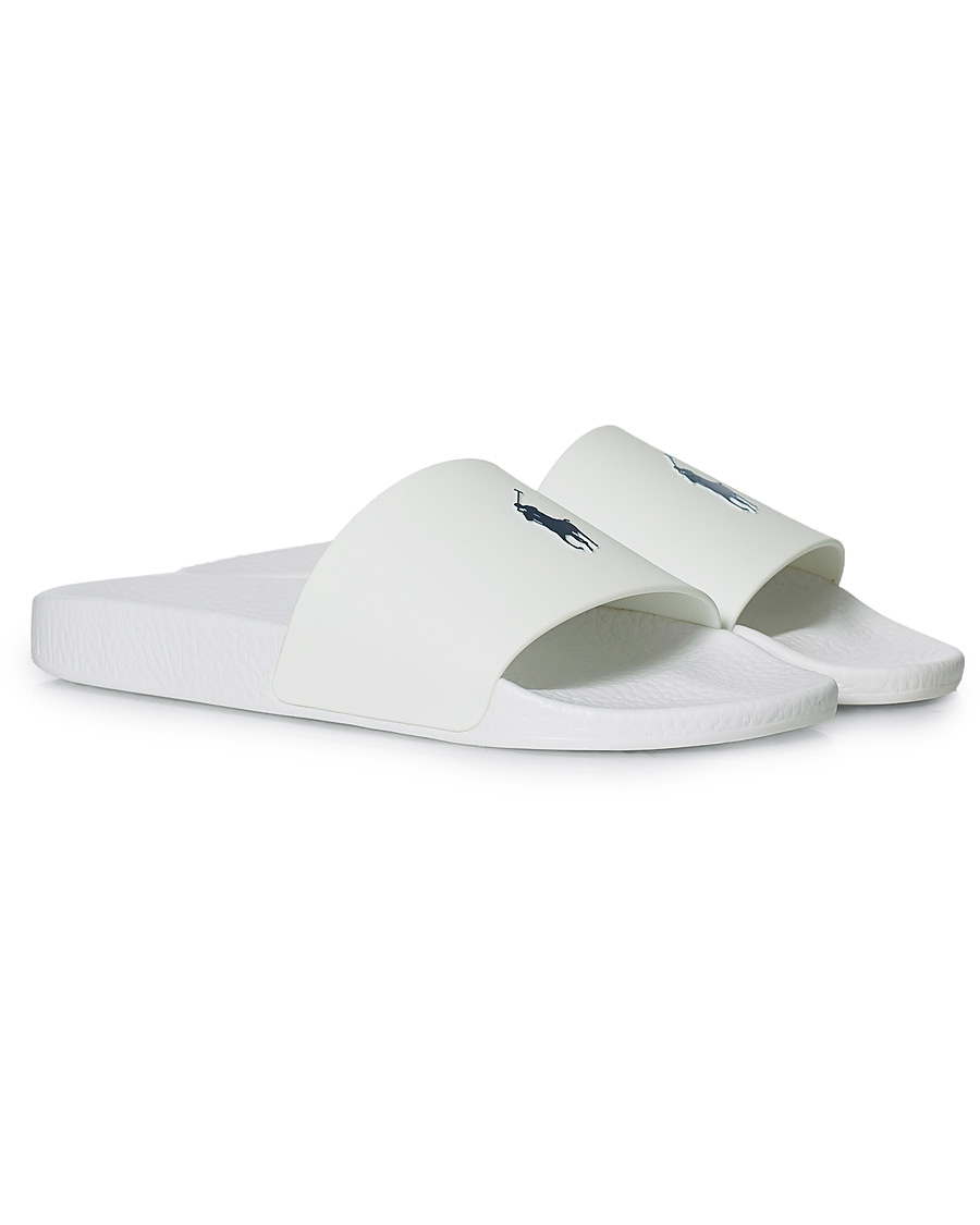 Herren | Polo Ralph Lauren Logo Slides White | Polo Ralph Lauren | Logo Slides White