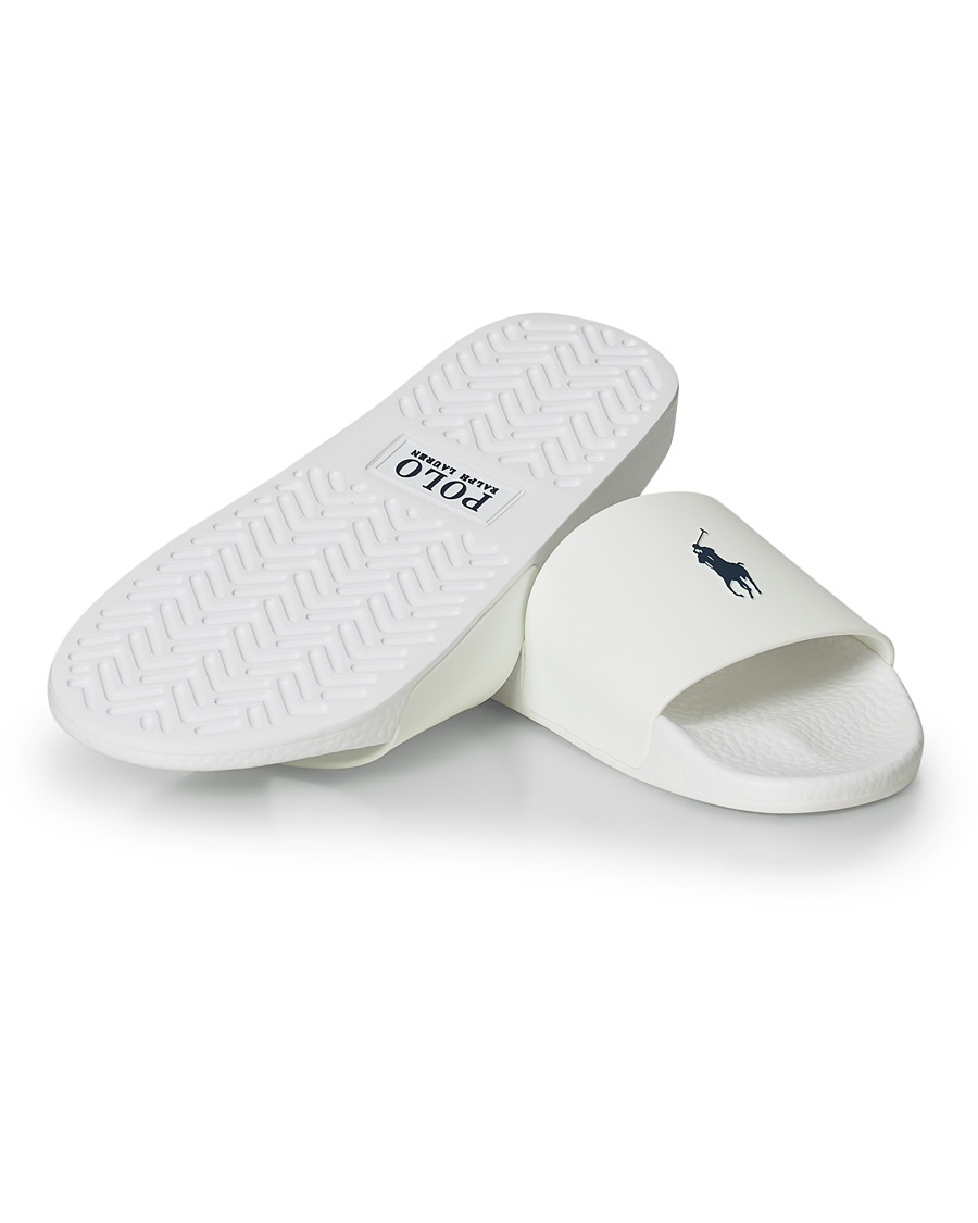 Herren | Polo Ralph Lauren Logo Slides White | Polo Ralph Lauren | Logo Slides White