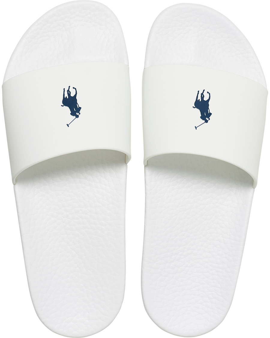 Herren | Polo Ralph Lauren Logo Slides White | Polo Ralph Lauren | Logo Slides White
