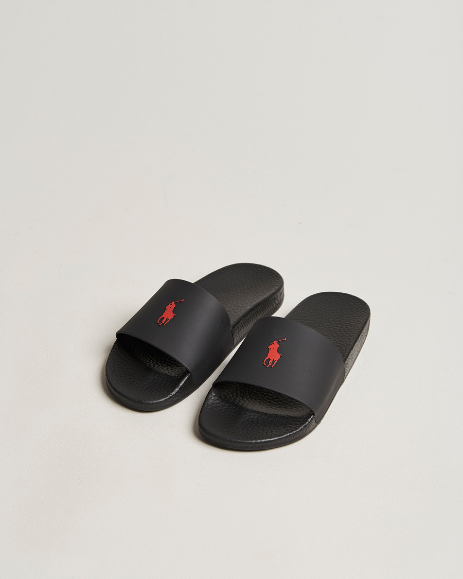 Herren | Hausschuhe & Pantoletten | Polo Ralph Lauren | Logo Slides Black