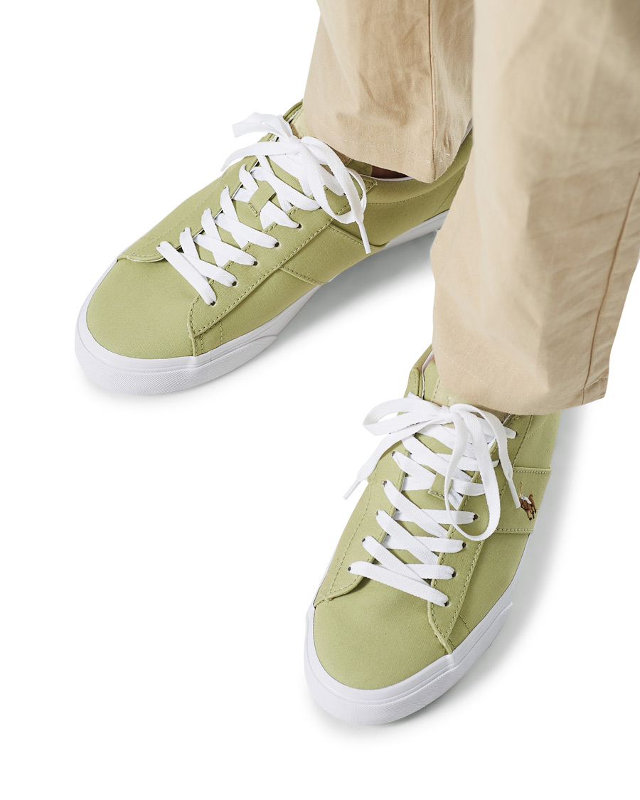 Herren | Polo Ralph Lauren Sayer Canvas Sneaker Light Olive | Polo Ralph Lauren | Sayer Canvas Sneaker Light Olive