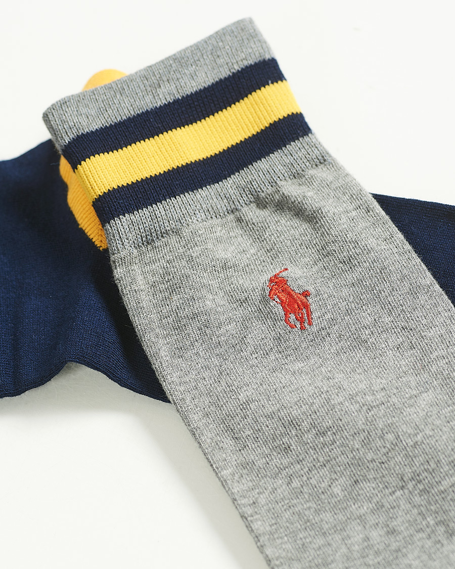 Herren | Unterwäsche | Polo Ralph Lauren | 2-Pack Bear Socks Navy/Grey