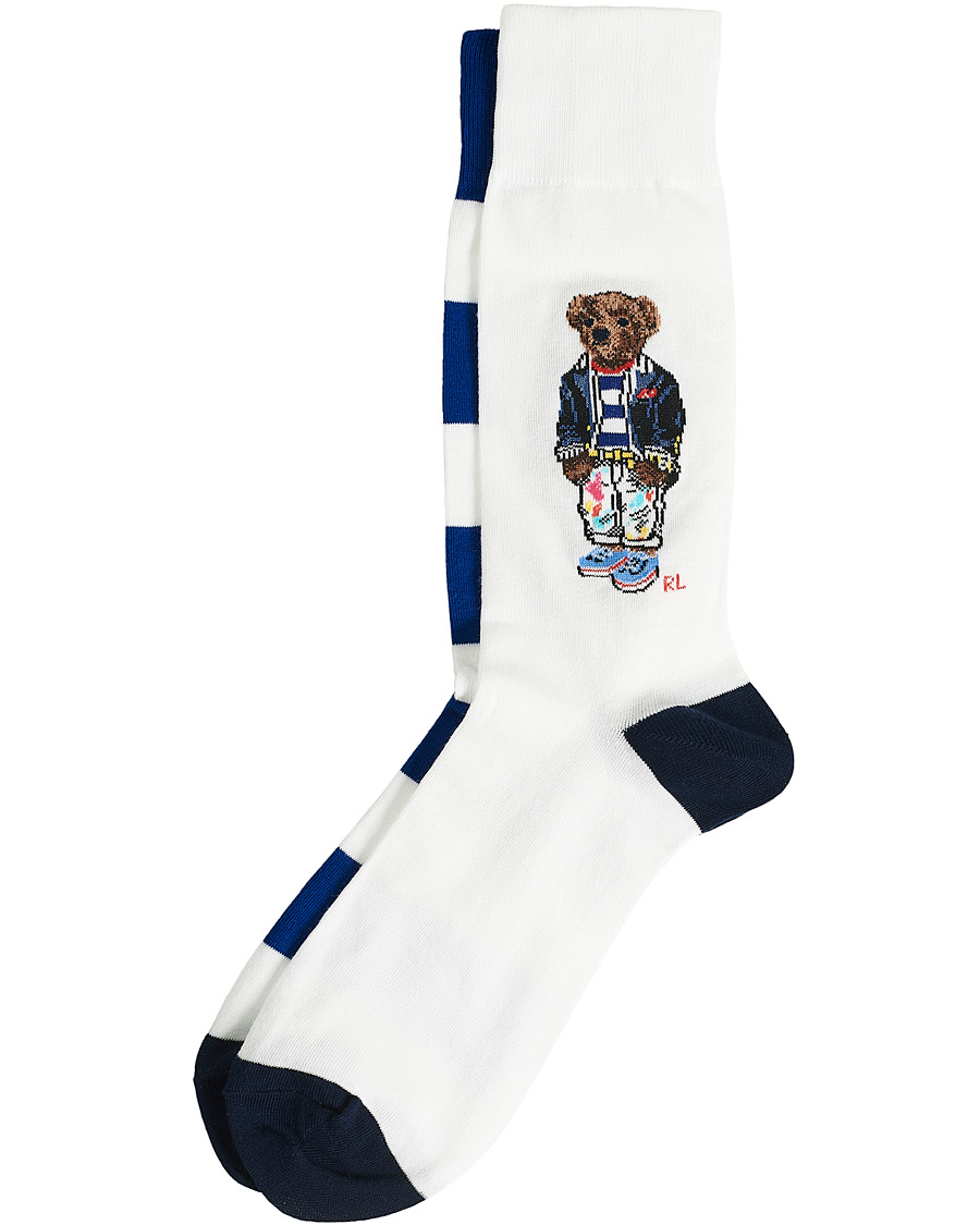 Herren | Unterwäsche | Polo Ralph Lauren | 2-Pack Bear Socks White/Blue