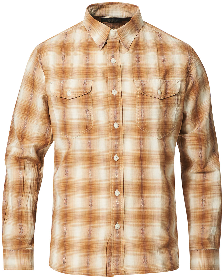 Herren | Hemden | RRL | Lee Checked Overshirt Tan/Cream