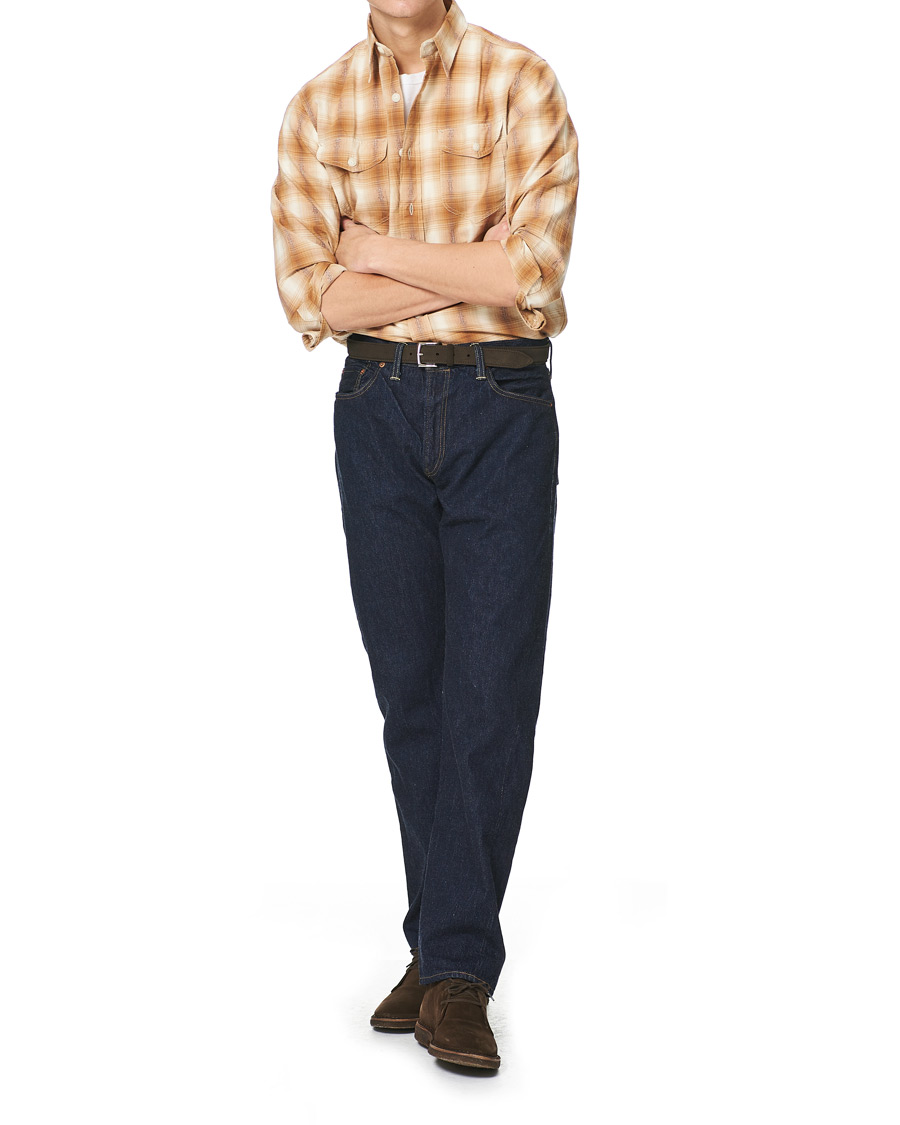 Herren | Hemden | RRL | Lee Checked Overshirt Tan/Cream
