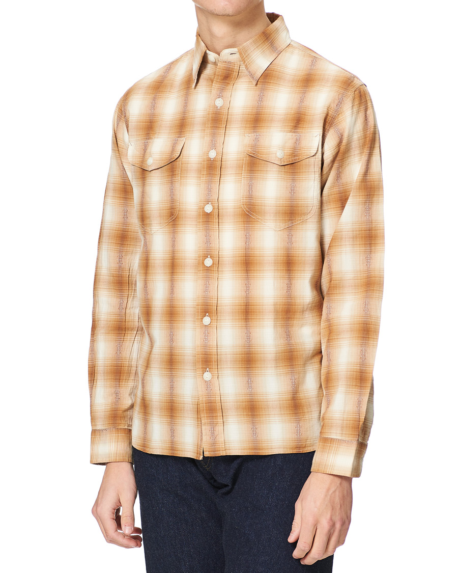 Herren | Hemden | RRL | Lee Checked Overshirt Tan/Cream