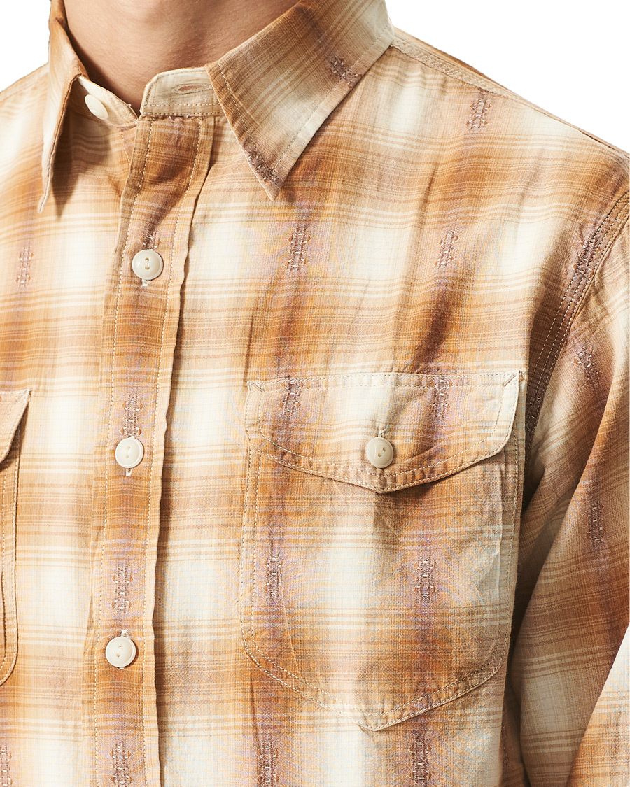 Herren | Hemden | RRL | Lee Checked Overshirt Tan/Cream