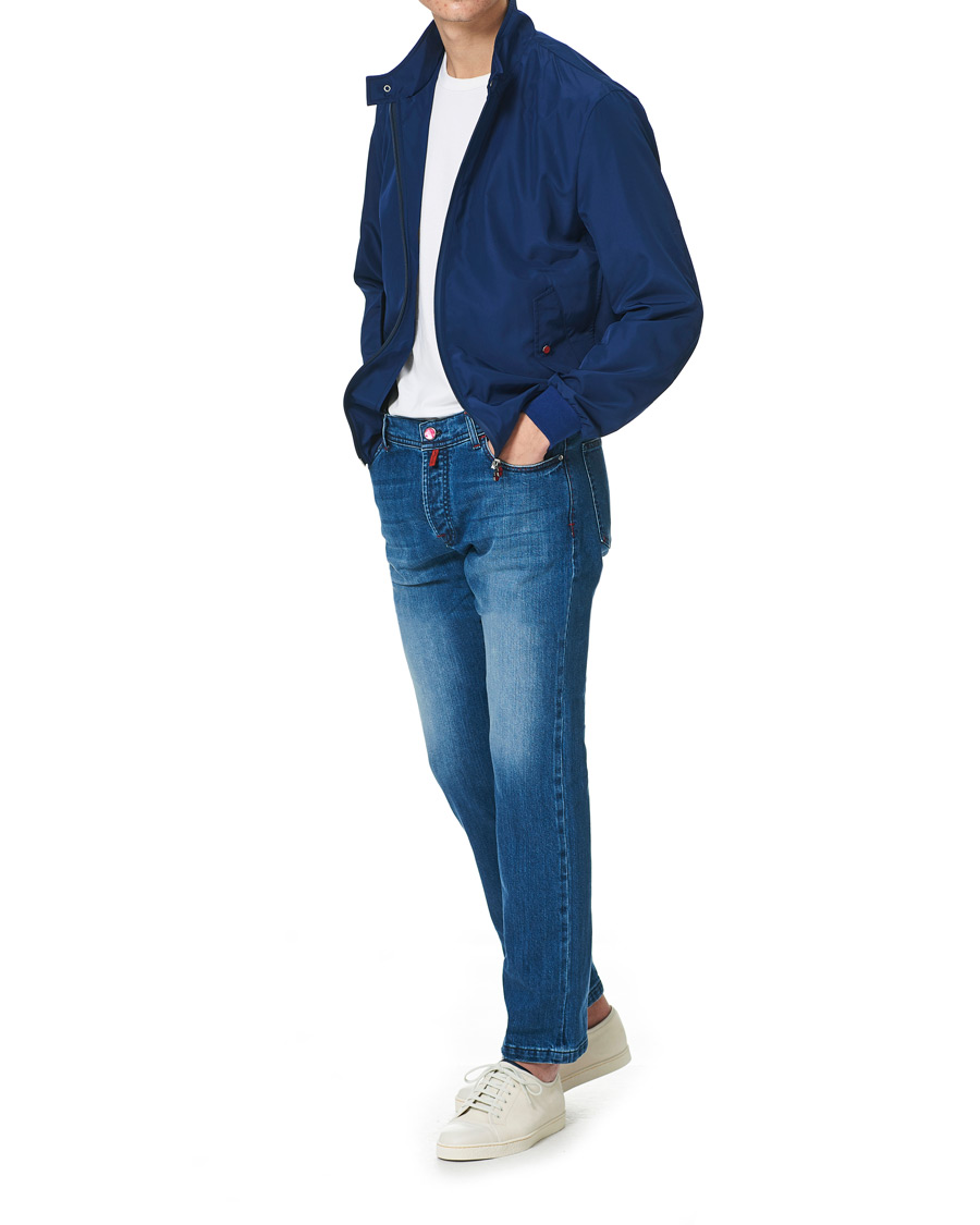 Herren | Jeans | Kiton | Slim Fit Stretch Jeans Blue Wash