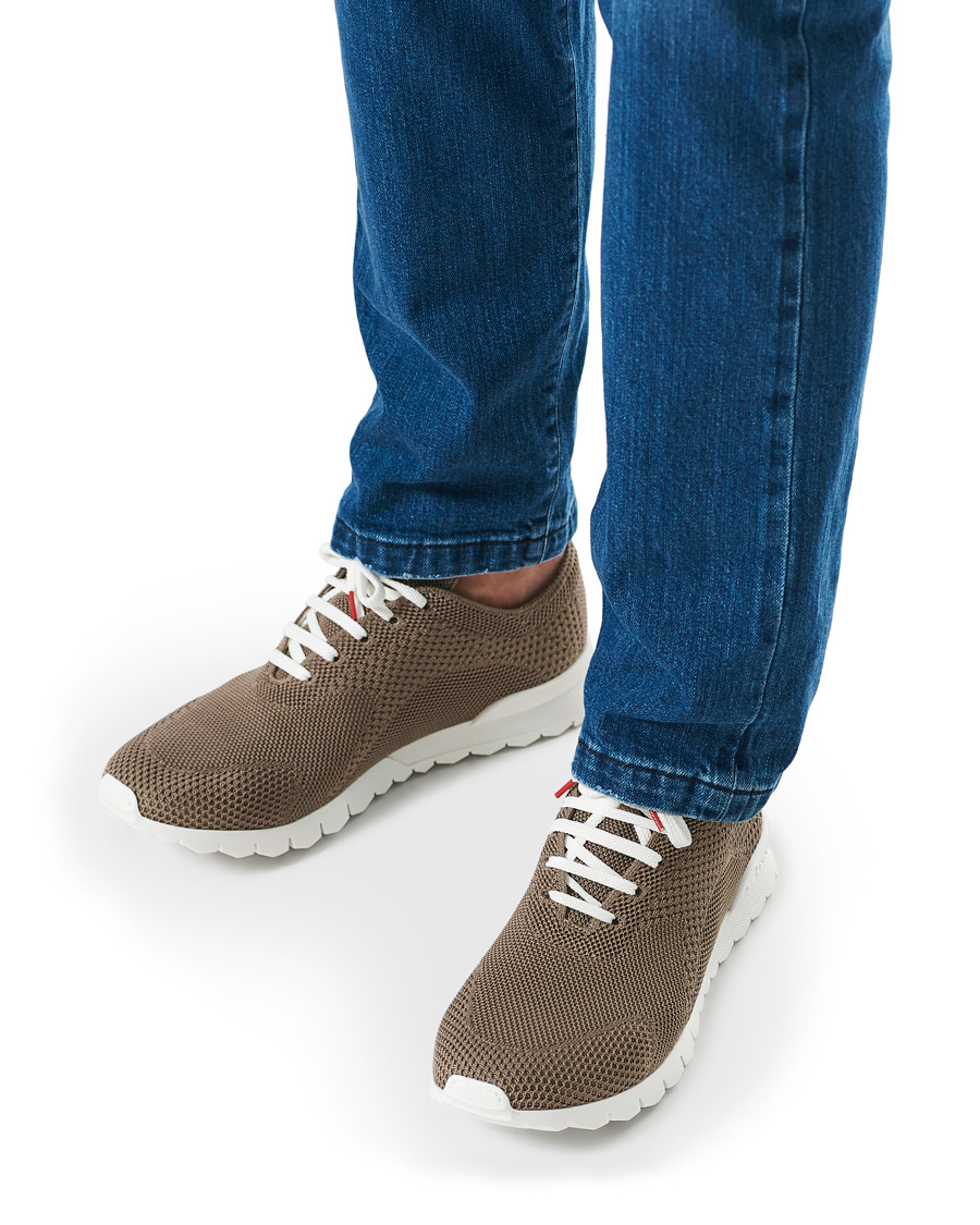Herren | Kiton Mesh Running Sneaker Taupe | Kiton | Mesh Running Sneaker Taupe