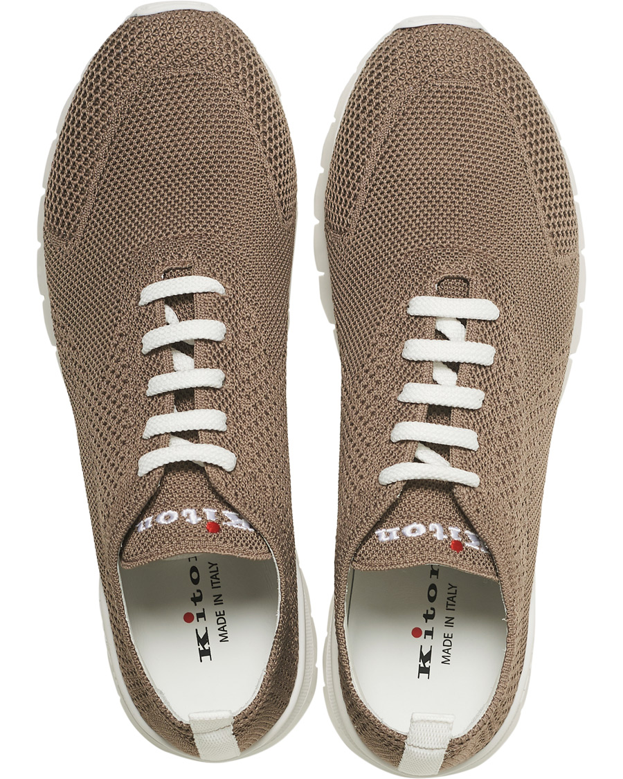 Herren | Kiton Mesh Running Sneaker Taupe | Kiton | Mesh Running Sneaker Taupe