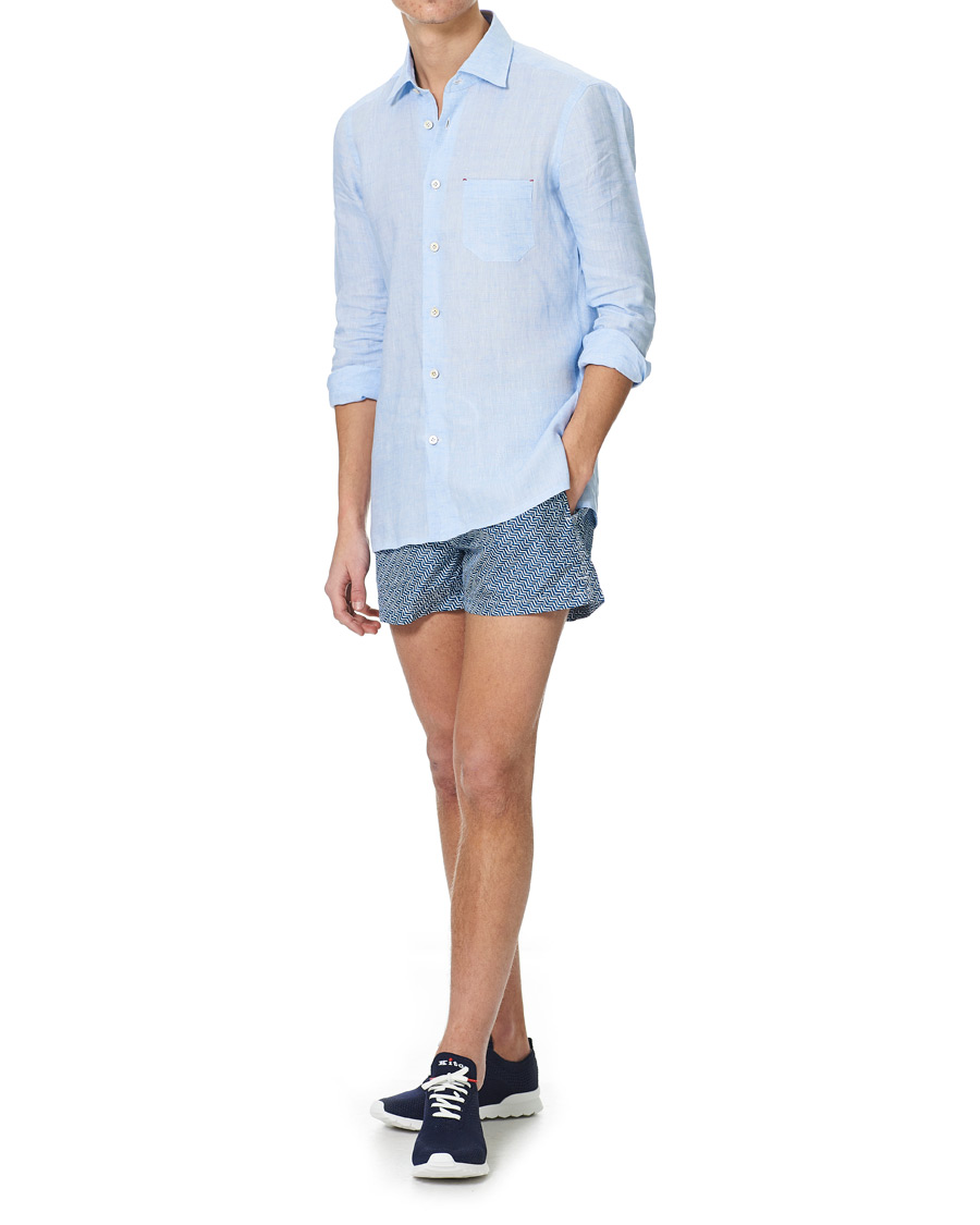 Herren | Badehosen | Kiton | Nylon Swim Trunks White/Navy