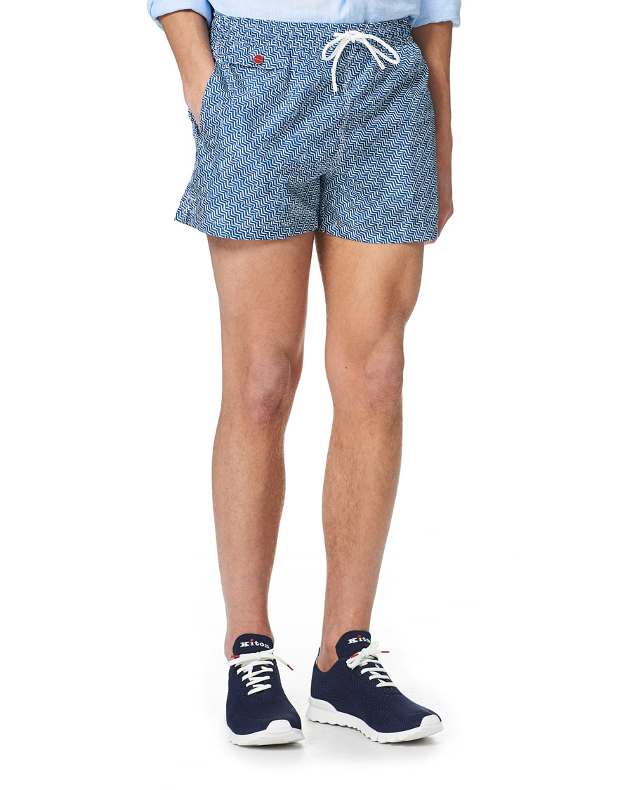 Herren | Badehosen | Kiton | Nylon Swim Trunks White/Navy
