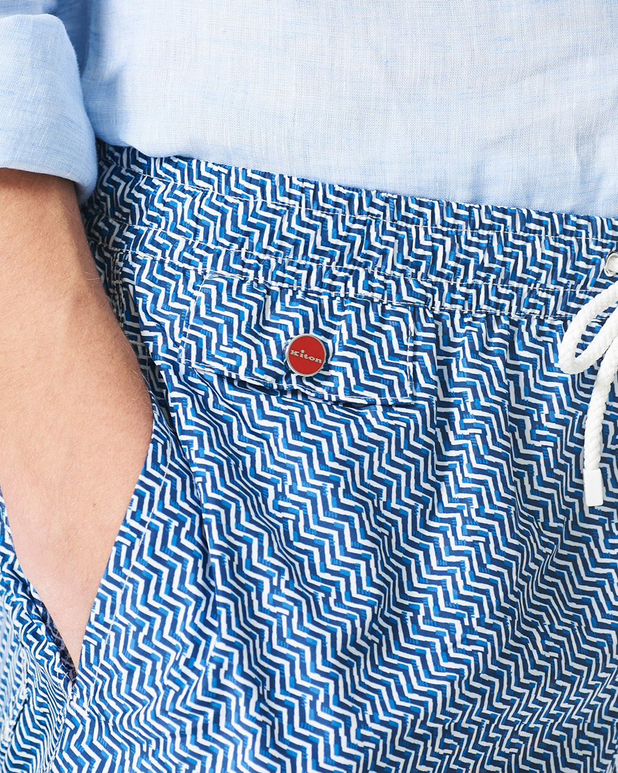 Herren | Badehosen | Kiton | Nylon Swim Trunks White/Navy