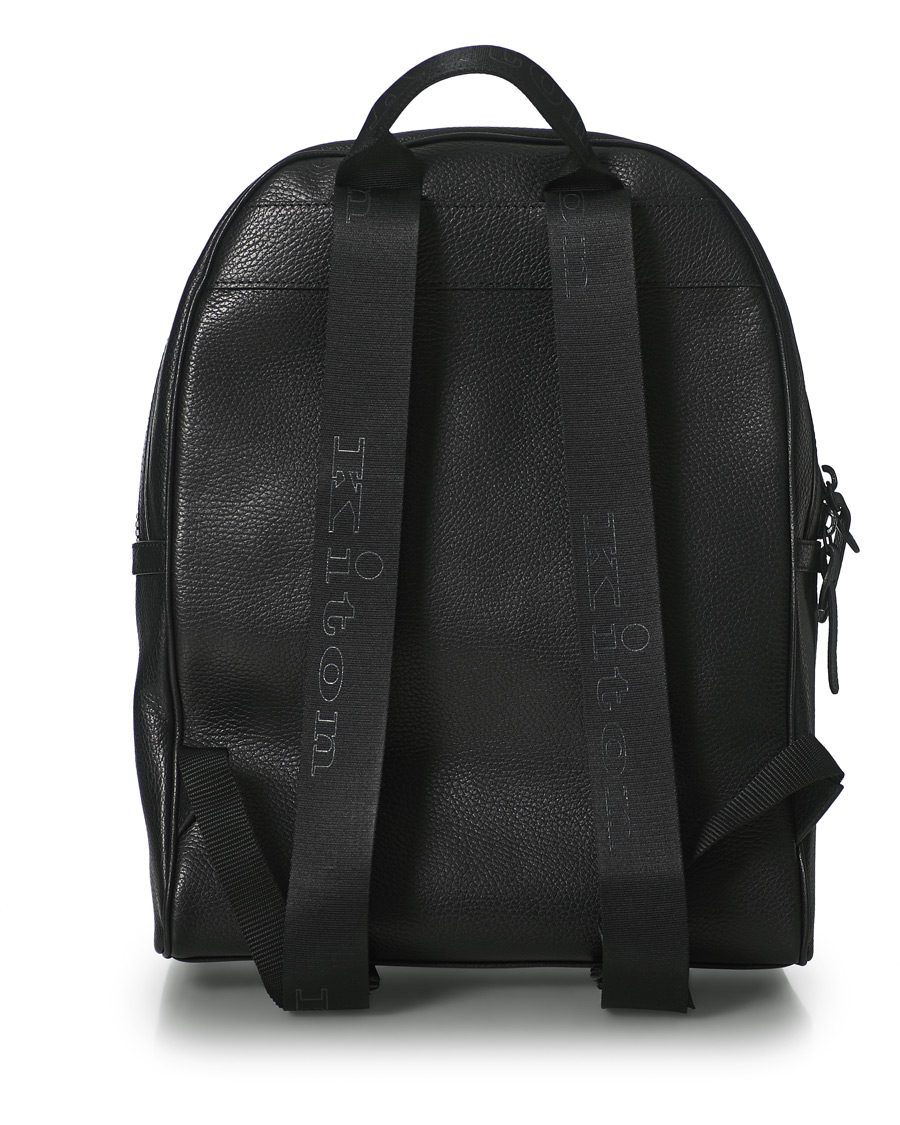 Herren | Kiton Deerskin Leather Backpack Black | Kiton | Deerskin Leather Backpack Black