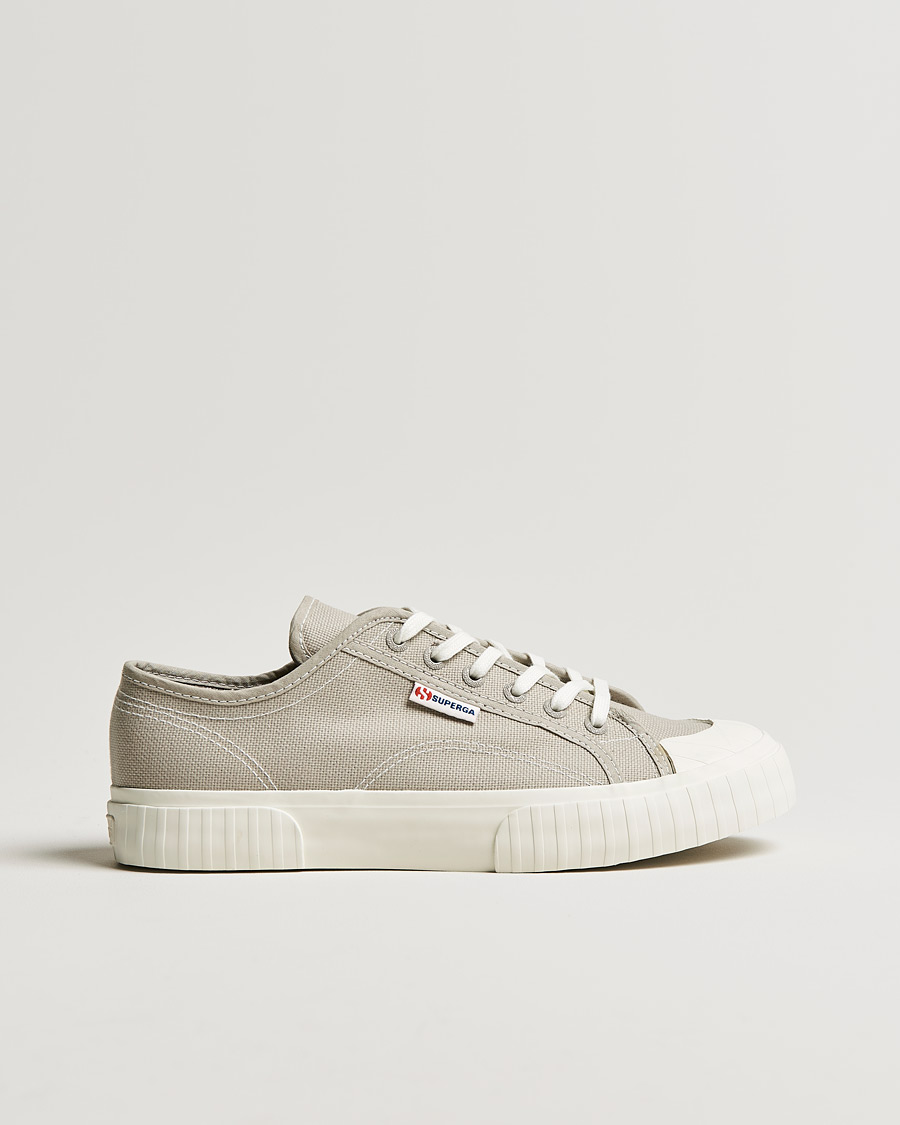Herren | Superga Canvas Stripe Sole Sneaker Grey | Superga | Canvas Stripe Sole Sneaker Grey