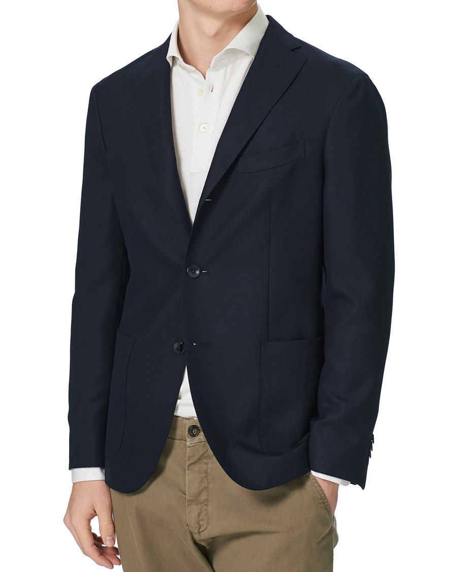 Herren | Sakkos | Boglioli | K Jacket Wool Hopsack Blazer Navy