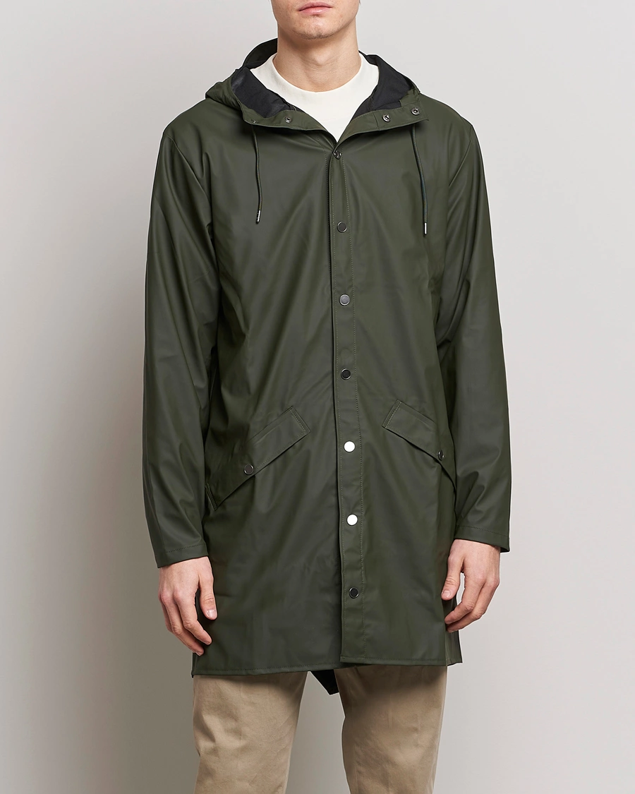 Herren | Stylisch im Regen | RAINS | Long Jacket Green