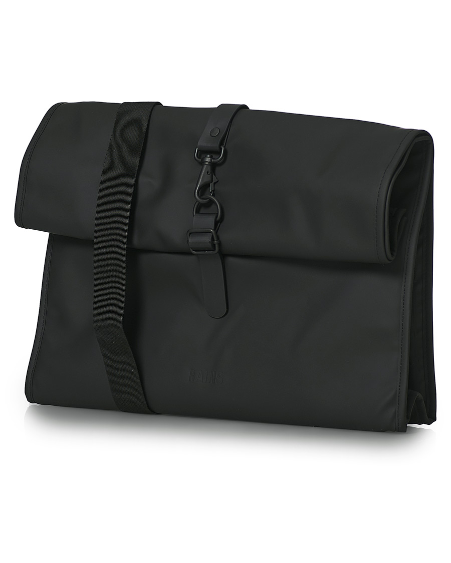 Herren | RAINS Rolltop Messenger Bag Black | RAINS | Rolltop Messenger Bag Black