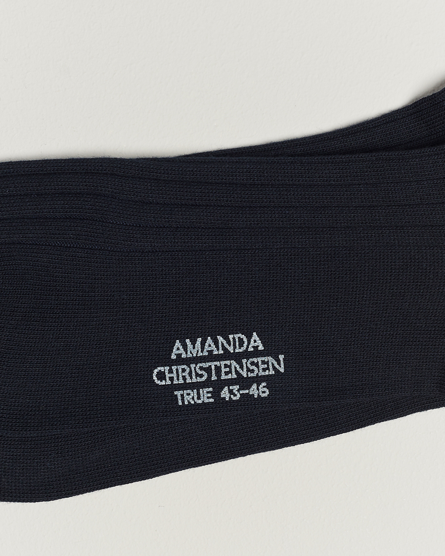 Herren | Business & Beyond | Amanda Christensen | 3-Pack True Cotton Ribbed Socks Dark Navy