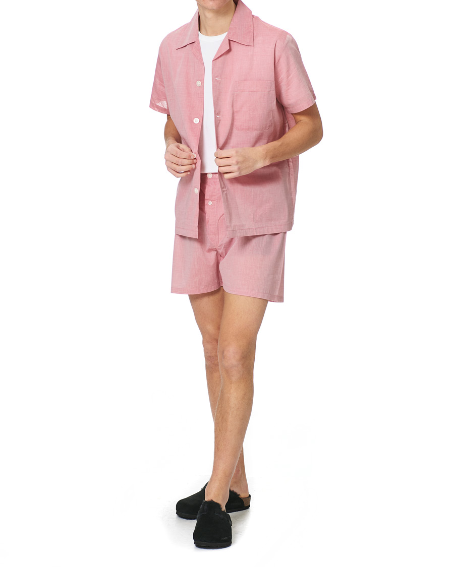 Herren | Schlafanzüge & Bademäntel | Derek Rose | Shortie Cotton Pyjama Set Red