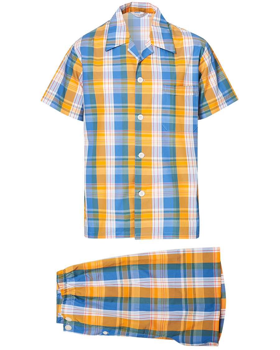 Herren | Schlafanzüge & Bademäntel | Derek Rose | Shortie Checked Cotton Pyjama Set Multi