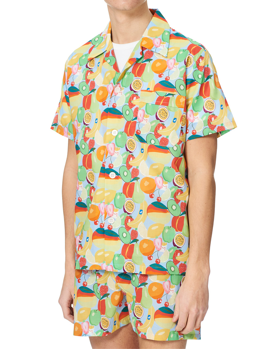 Herren | Schlafanzüge & Bademäntel | Derek Rose | Shortie Mutli Printed Cotton Pyjama Set Multi