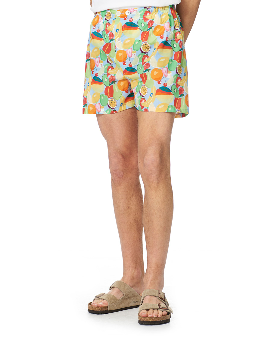 Herren | Schlafanzüge & Bademäntel | Derek Rose | Shortie Mutli Printed Cotton Pyjama Set Multi