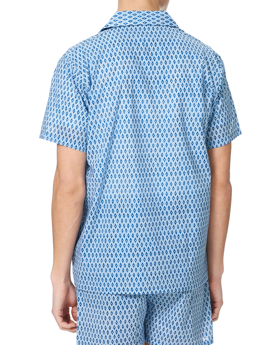 Herren | Schlafanzüge & Bademäntel | Derek Rose | Shortie Printed Cotton Pyjama Set Blue