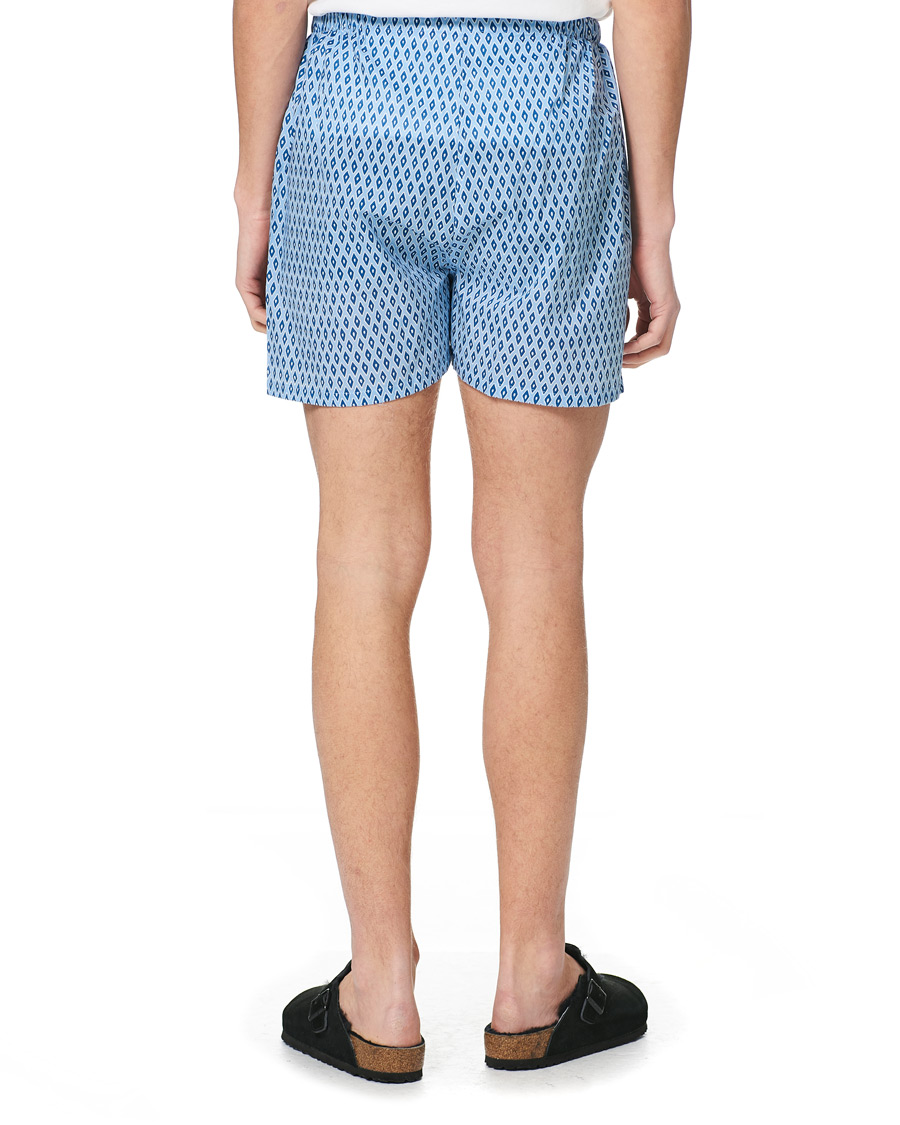 Herren | Schlafanzüge & Bademäntel | Derek Rose | Shortie Printed Cotton Pyjama Set Blue